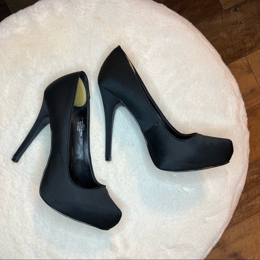 express matte satin stiletto heels